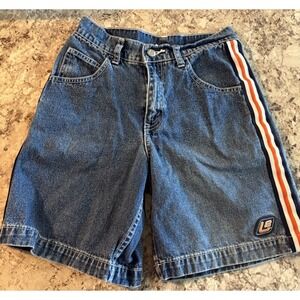 Vintage KIDS BOYS Levi's L8 Baggy Denim Striped Shorts Size 10‎ 90s 00s Skater